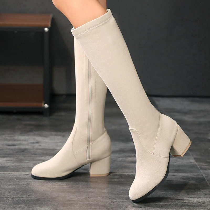 Chelsea Boots Suede - Women's Suede Leather Knee High Boots