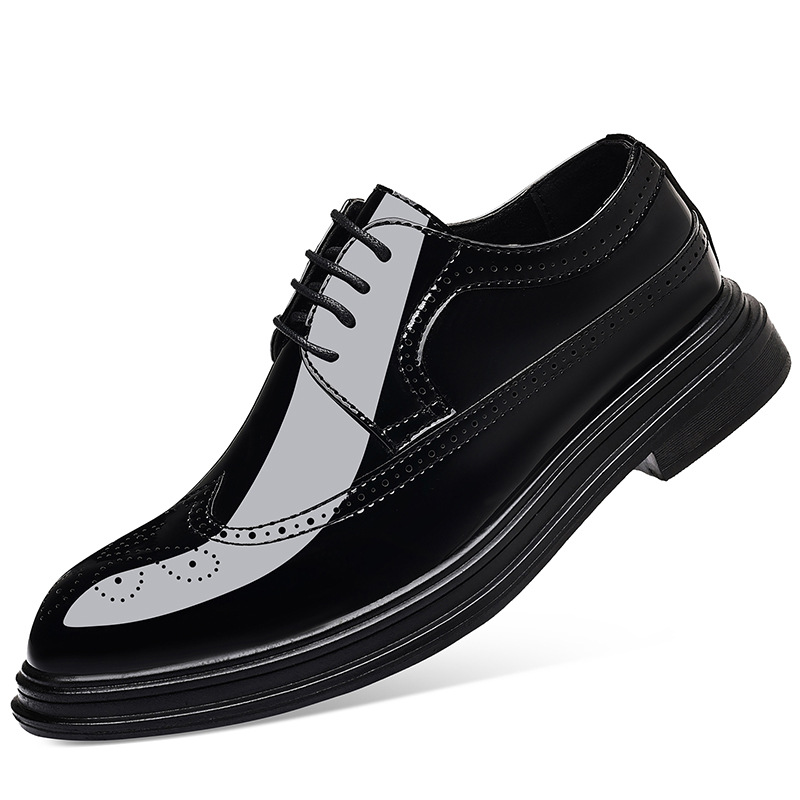 Men's Patent Leather Brogue Dr - Men Shoes Formal avaliação e preço