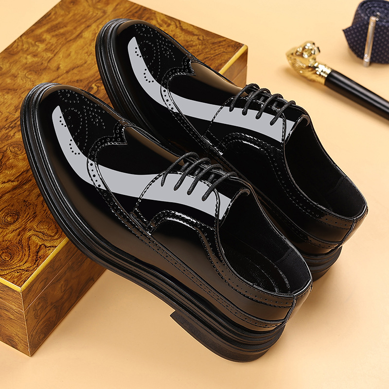 Men's Patent Leather Brogue Dr - Men Shoes Formal avaliação e preço