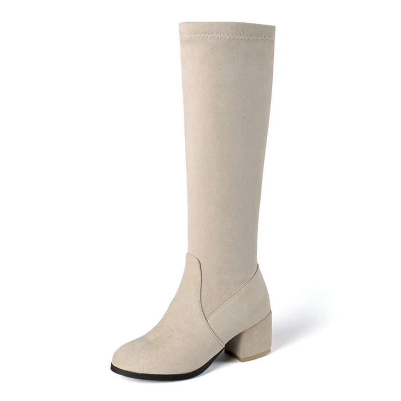 Women's Suede Leather Knee Hig - Chelsea Boots Suede avaliação e preço