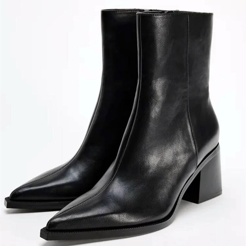 Chunky Heel Soft Leather Chels - Chelsea Boots Suede avaliação e preço