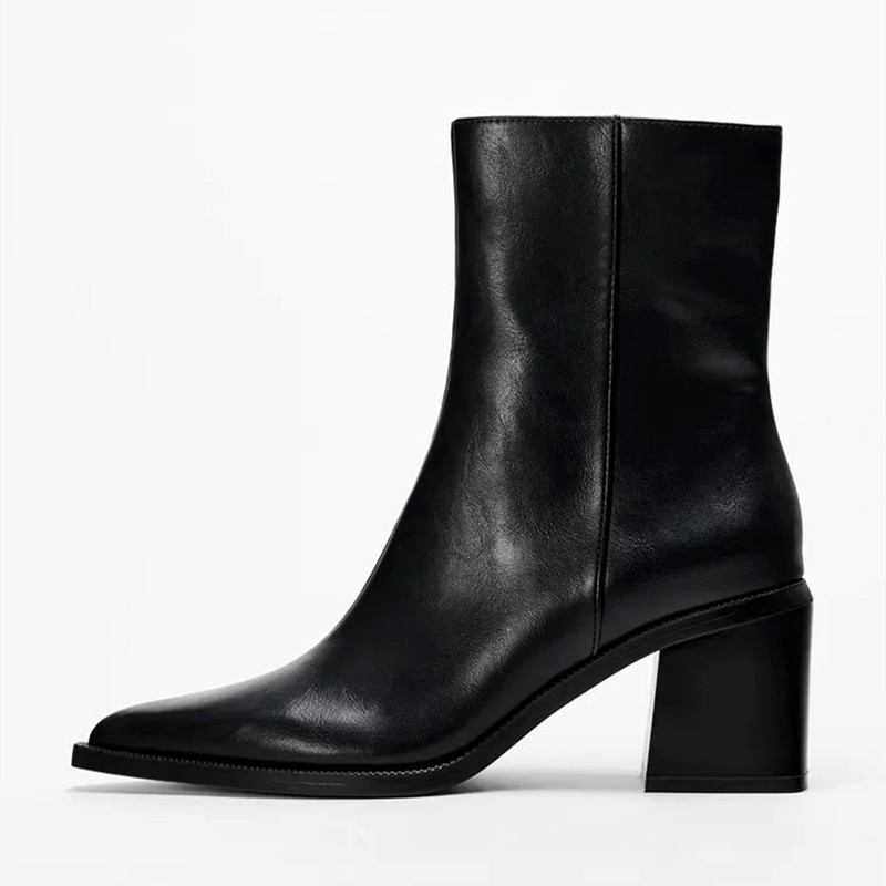 Chunky Heel Soft Leather Chels - Chelsea Boots Suede avaliação e preço