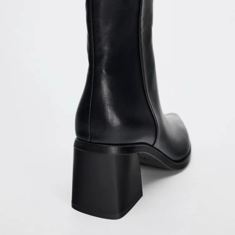 Chunky Heel Soft Leather Chels - Chelsea Boots Suede avaliação e preço