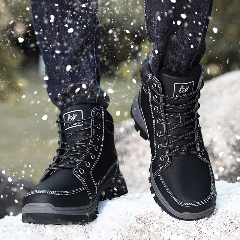 Men Boots Winter Outdoor Walki - Men'S Shoes Yellow And Black avaliação e preço