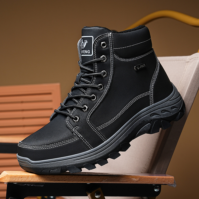 Men Boots Winter Outdoor Walki - Men'S Shoes Yellow And Black avaliação e preço