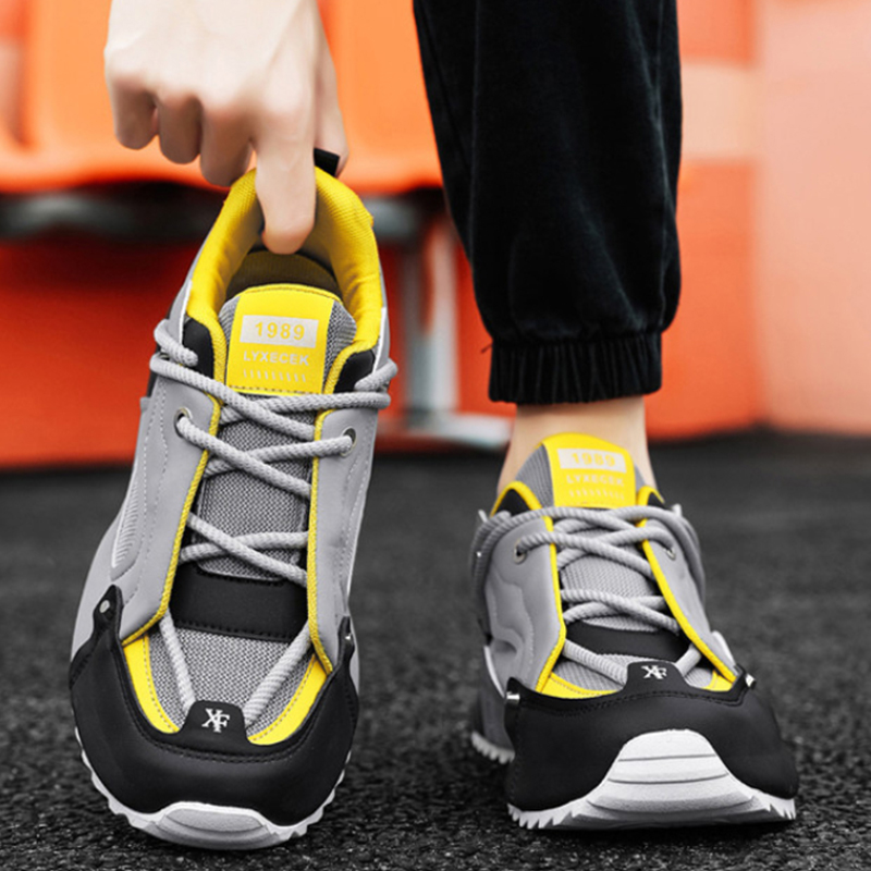 Grey Black And Yellow Chunky D - Men'S Shoes Yellow And Black avaliação e preço