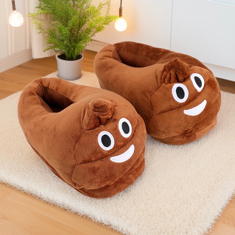 Funny Poop Emoji Plush Slipper - Men Shoes Models avaliação e preço