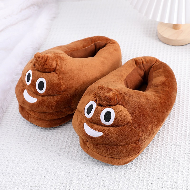 Funny Poop Emoji Plush Slipper - Men Shoes Models avaliação e preço