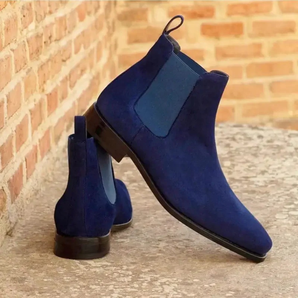 Chelsea Boots Men Blue Faux Su - Chelsea Boots Suede avaliação e preço