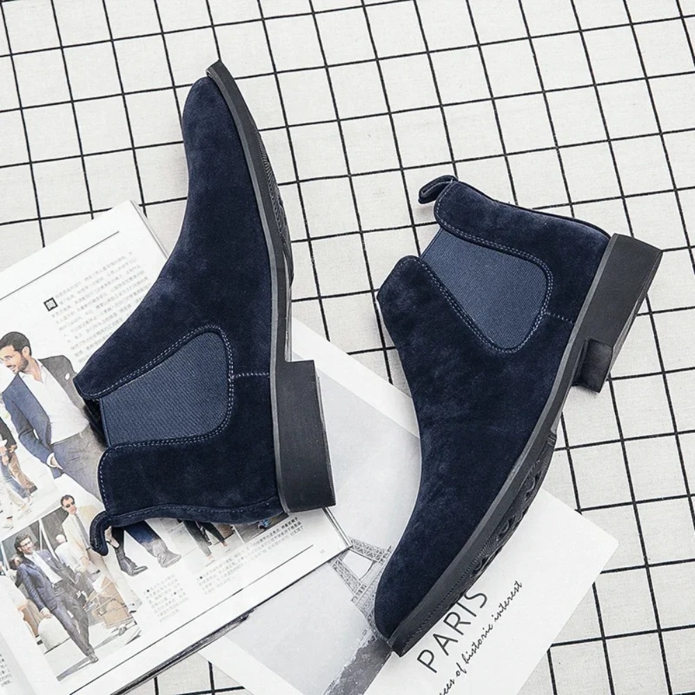 Chelsea Boots Men Blue Faux Su - Chelsea Boots Suede avaliação e preço