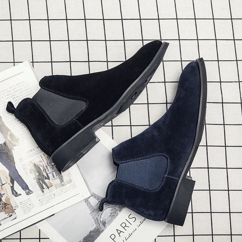 Chelsea Boots Men Blue Faux Su - Chelsea Boots Suede avaliação e preço