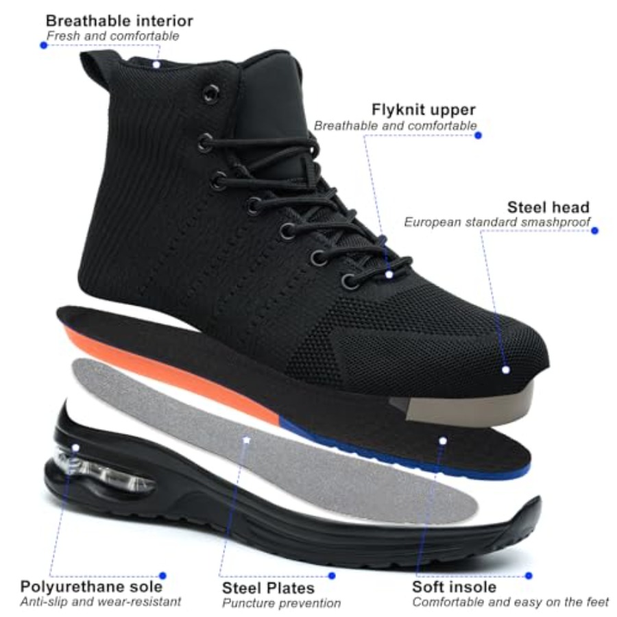 Steel Toe Work Boots for Men o - Work Boot Steel Toe avaliação e preço