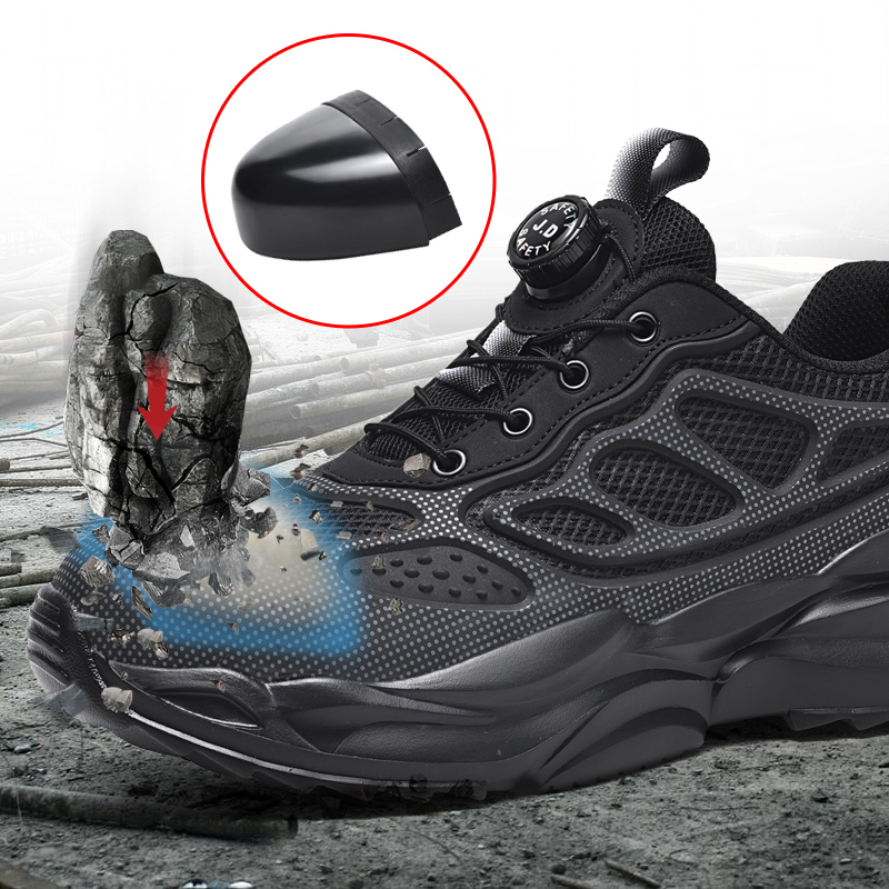 Rotary Button Safety Shoes Men - Work Boot Steel Toe avaliação e preço