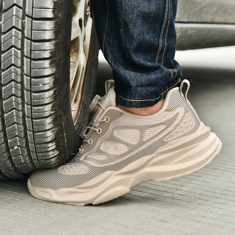 Rotary Button Safety Shoes Men - Work Boot Steel Toe avaliação e preço