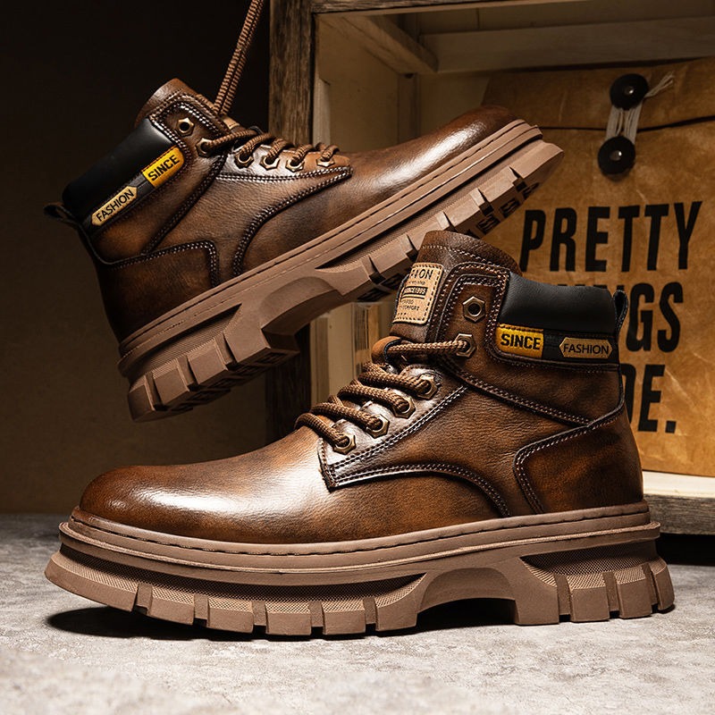Vintage Men Platform Ankle Boo - Chelsea Boots Suede avaliação e preço