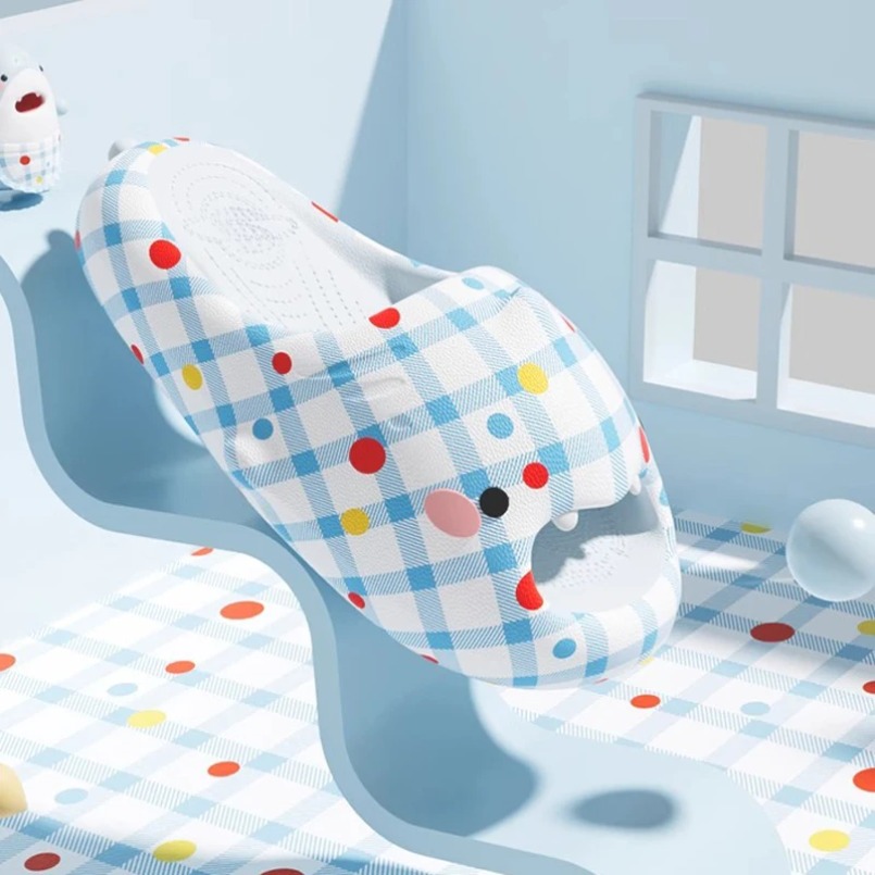Shark Slippers Men Plaid Dot S - Men'S Shoes Cloud avaliação e preço