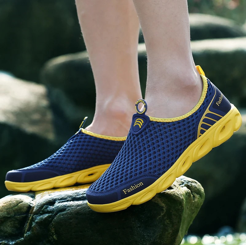 Men Jogging Shoes Casual Sneak - Men'S Shoes Yellow And Black avaliação e preço
