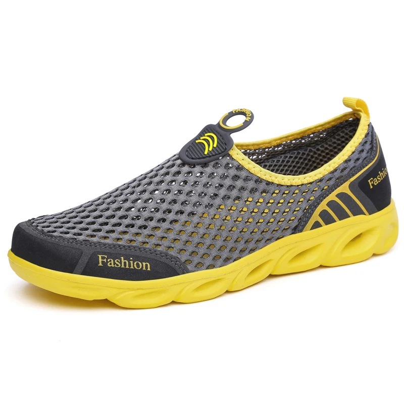 Men Jogging Shoes Casual Sneak - Men'S Shoes Yellow And Black avaliação e preço