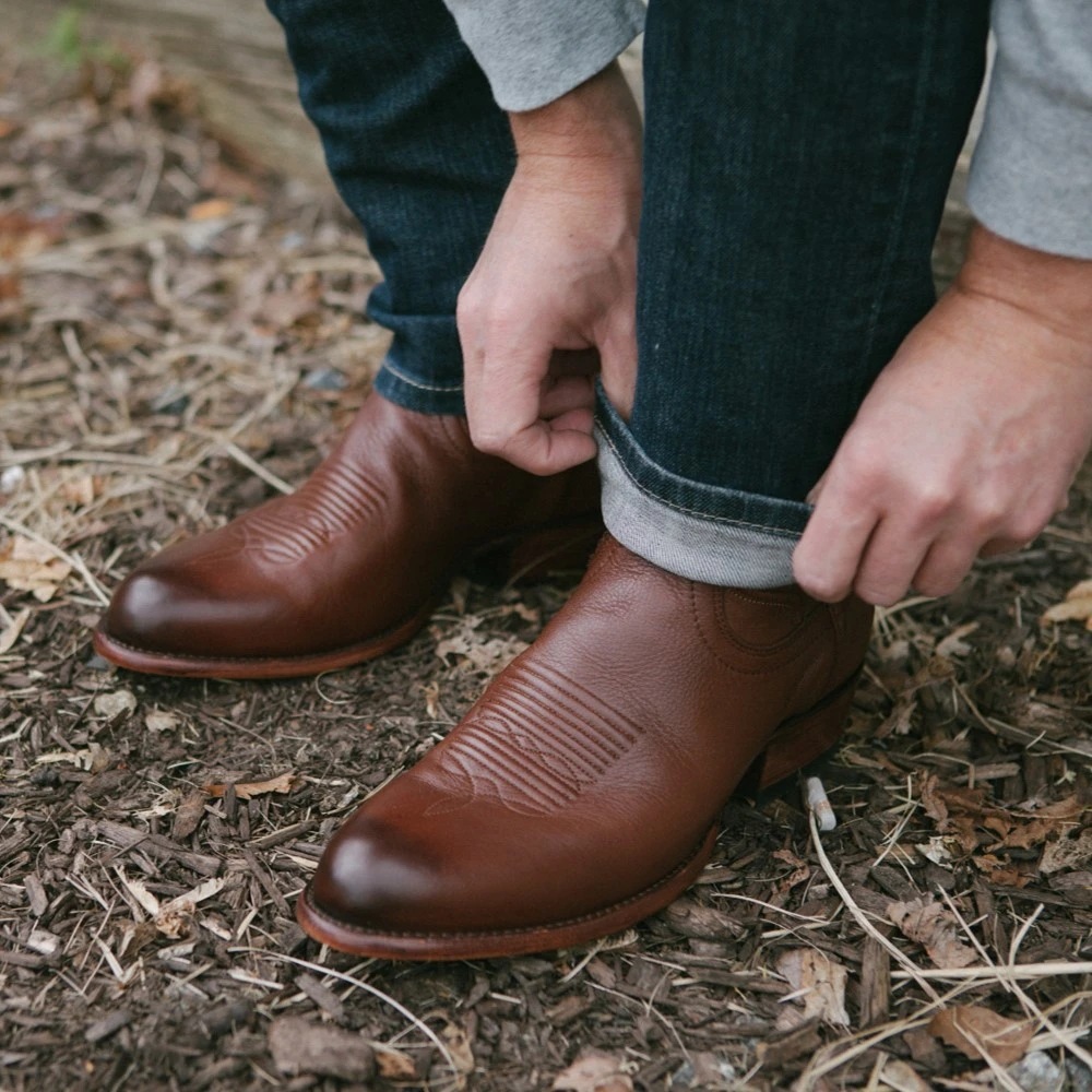 Men's Black Leather Buckle Mot - Chelsea Boots Suede avaliação e preço