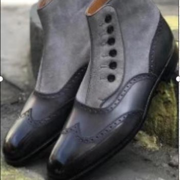 Men's Leather Suede Chelsea Bo - Men Shoes Office avaliação e preço