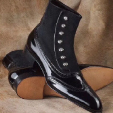 Men's Leather Suede Chelsea Bo - Men Shoes Office avaliação e preço