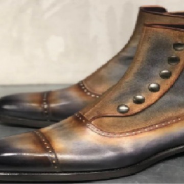 Men's Leather Suede Chelsea Bo - Men Shoes Office avaliação e preço