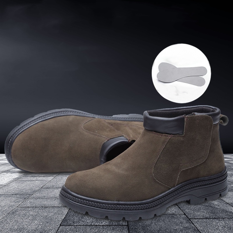 men casual safety boots cow su - Chelsea Boots Suede avaliação e preço