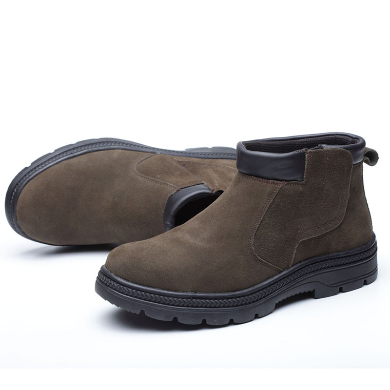 men casual safety boots cow su - Chelsea Boots Suede avaliação e preço