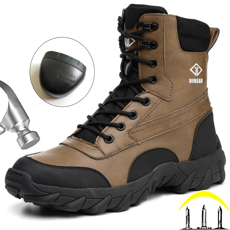 High-top Men Boots Waterproof  - Work Boot Steel Toe avaliação e preço