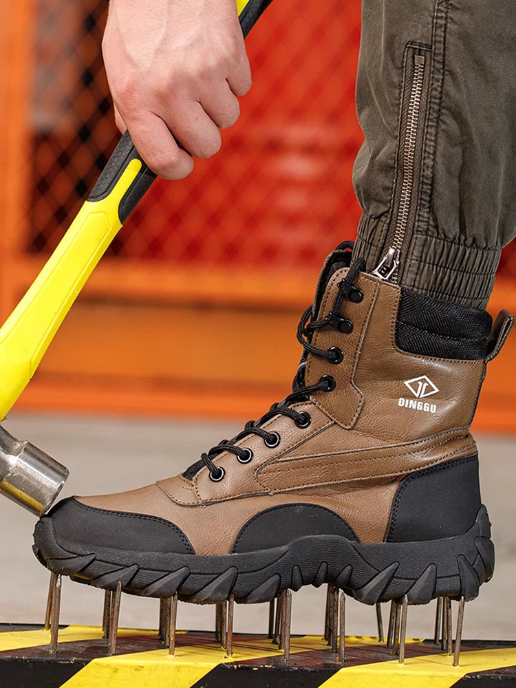 High-top Men Boots Waterproof  - Work Boot Steel Toe avaliação e preço