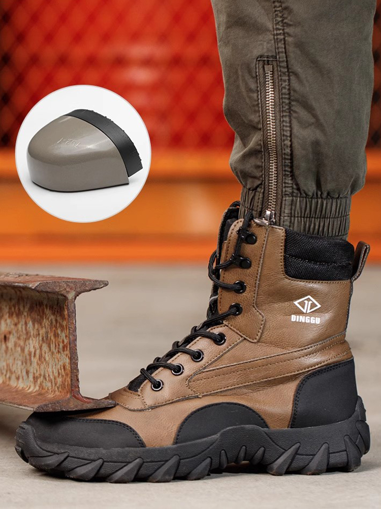 High-top Men Boots Waterproof  - Work Boot Steel Toe avaliação e preço