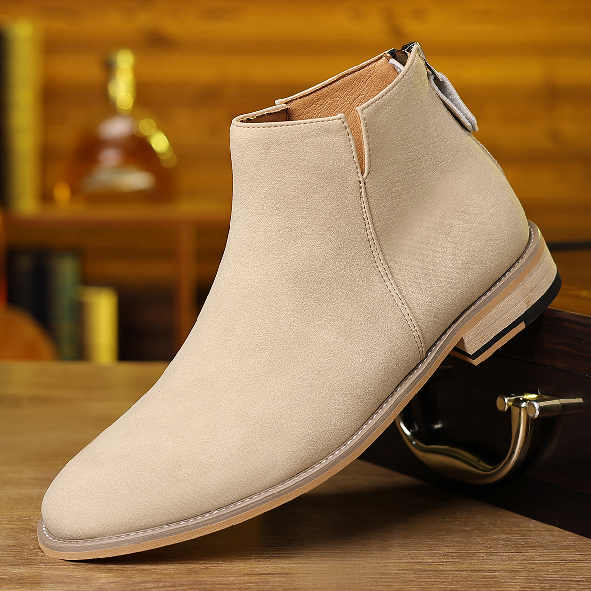 Spring Autumn High-Top Leather - Men Shoes Formal avaliação e preço