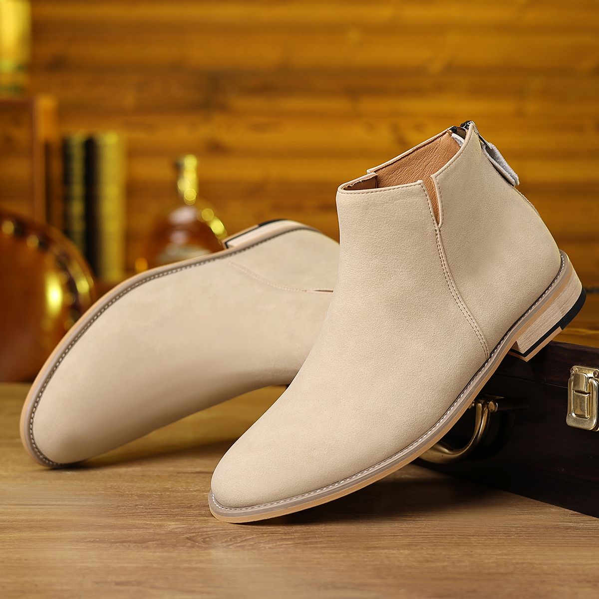 Spring Autumn High-Top Leather - Men Shoes Formal avaliação e preço