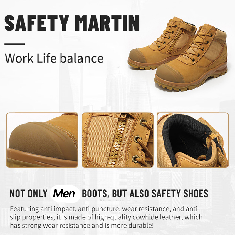 Genuine Leather Men's Boots Sa - Work Boot Steel Toe avaliação e preço
