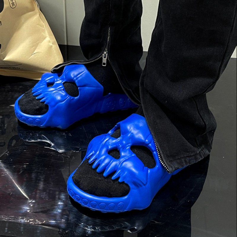 Summer Men Skull Slipper Y2k C - Men'S Shoes Cloud avaliação e preço