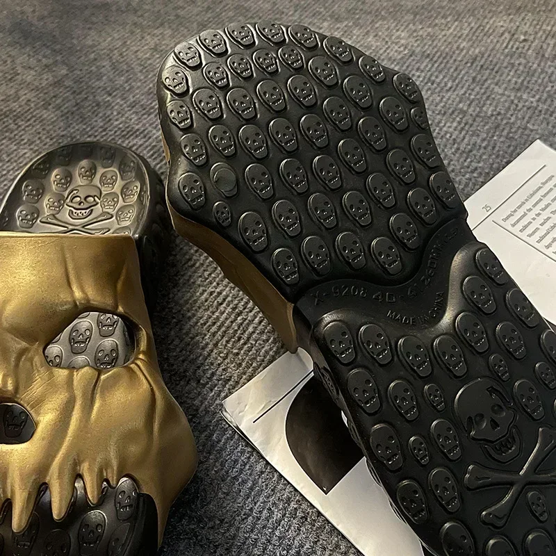 Summer Men Skull Slipper Y2k C - Men'S Shoes Cloud avaliação e preço