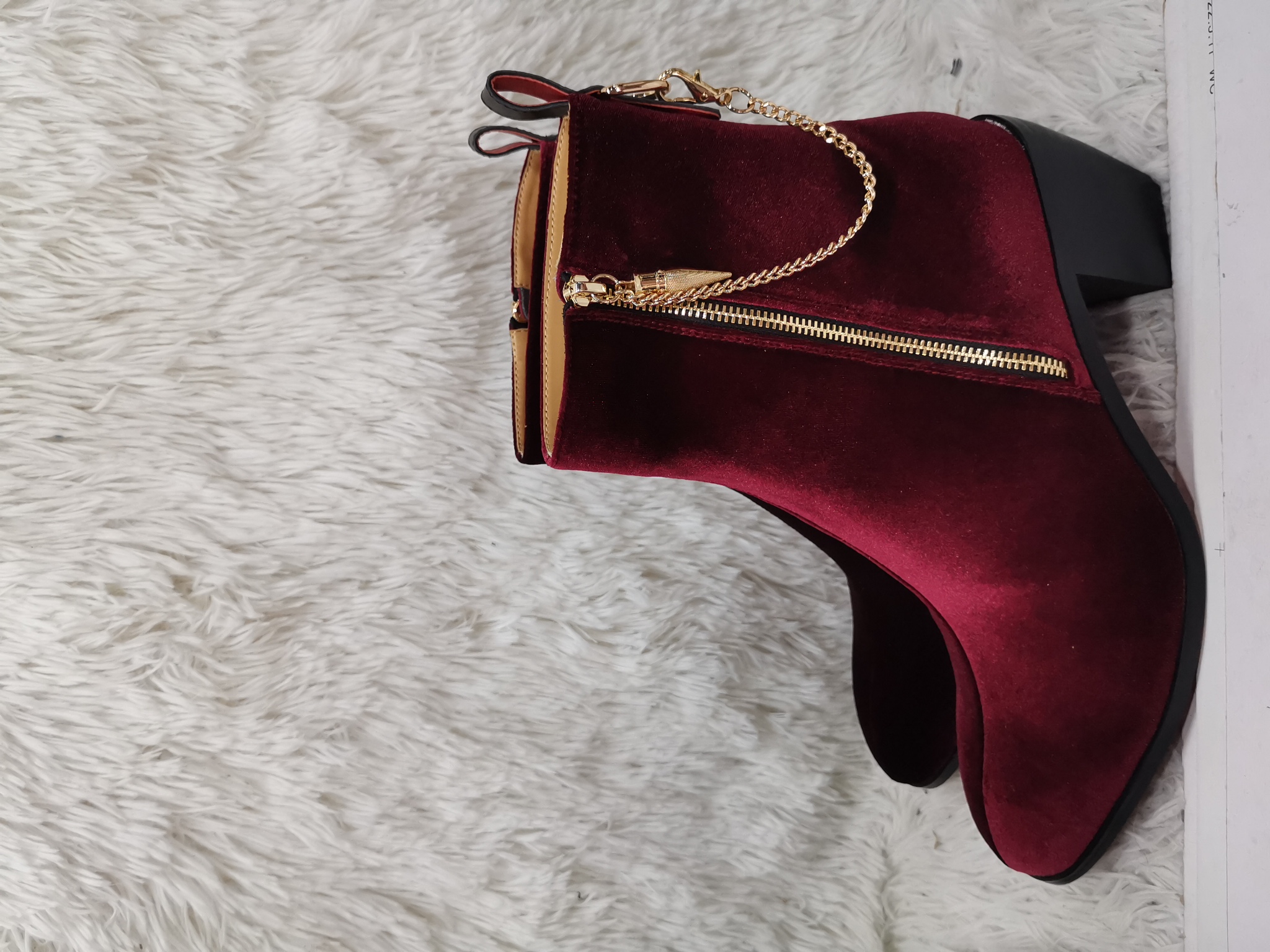 Suede Ankle Boots Gold Chain H - Chelsea Boots Suede avaliação e preço