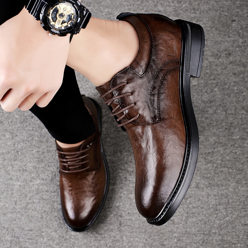 Leather Casual Elevator Shoes  - Men Shoes Formal avaliação e preço