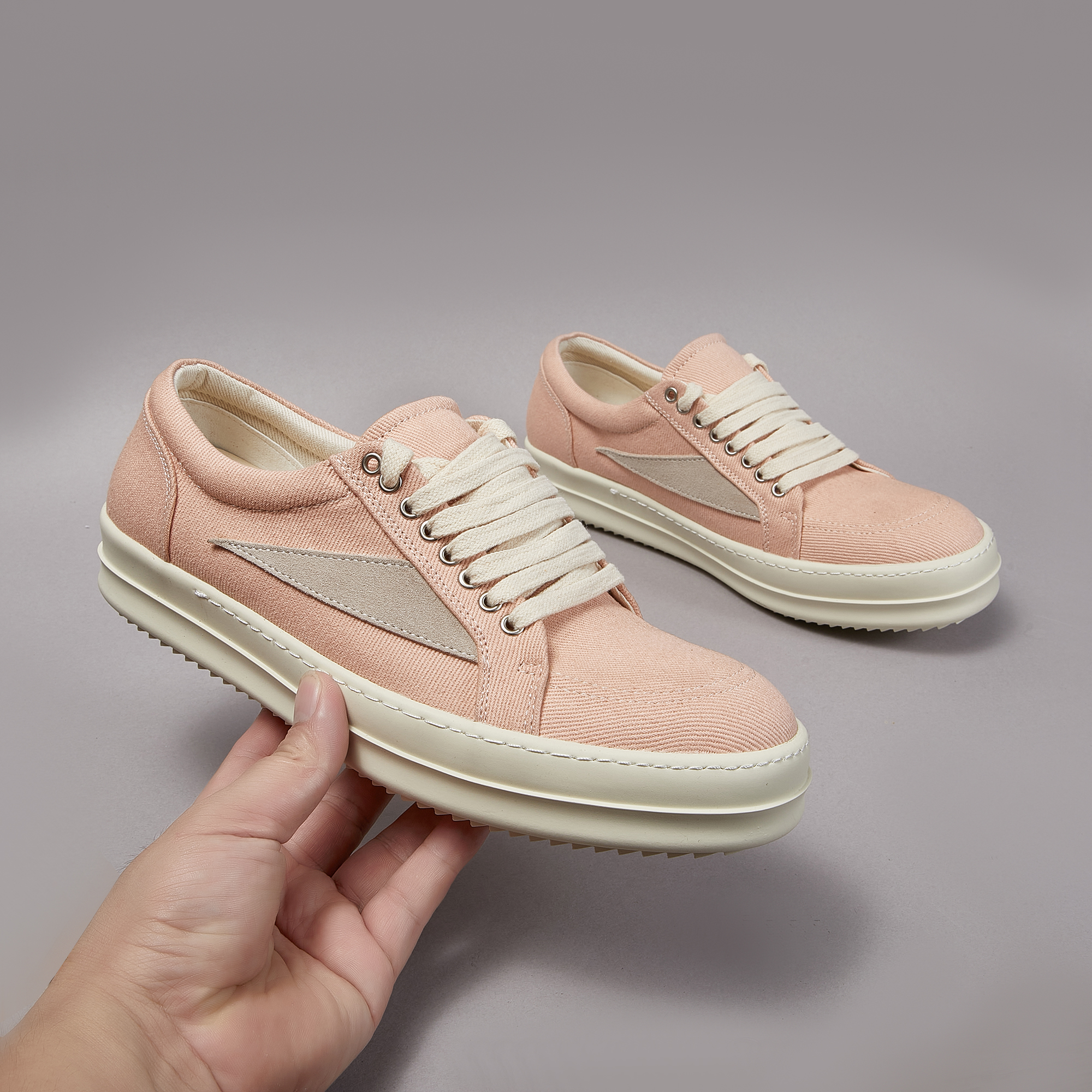 Unisex Dirty Pink Twill Fabric - Men Shoes Boots avaliação e preço